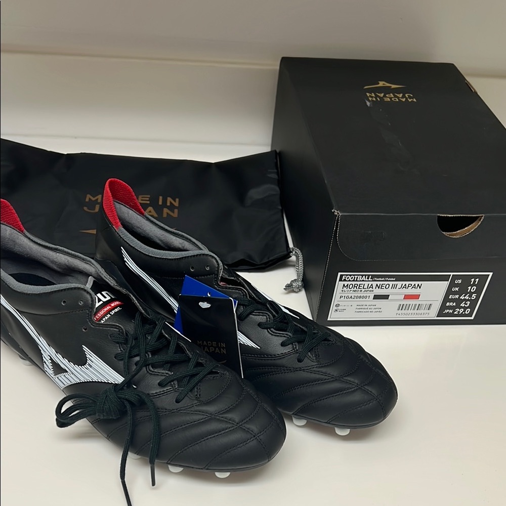 NEW Mizuno Morelia Neo III Japan Black Football Shoes
